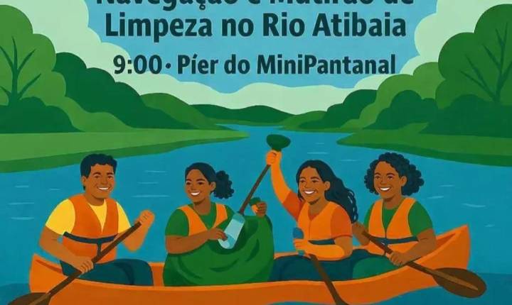 Dia Mundial da Água será celebrado com navegação e mutirão de limpeza no Rio Atibaia