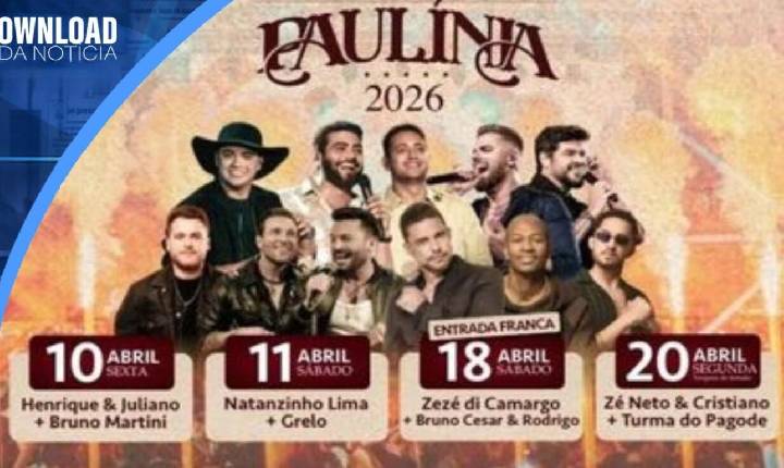 Festa do Peão de Paulínia começa hoje com show de Henrique & Juliano + Bruno Martini