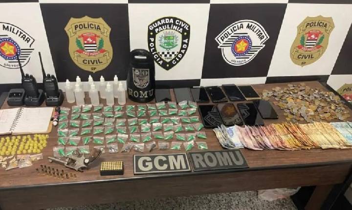 GCM apreende dois menores com arma, drogas e dinheiro no bairro Vida Nova