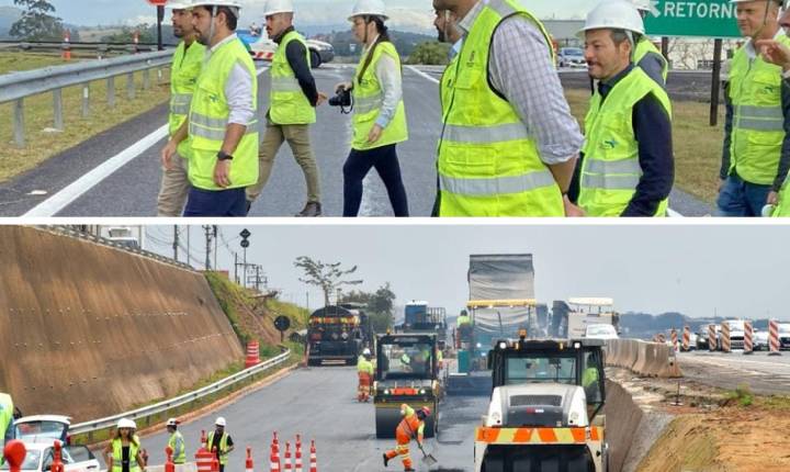 Secretário estadual de parcerias em Investimentos visita obras na Rodovia Professor Zeferino Vaz (SP-332)