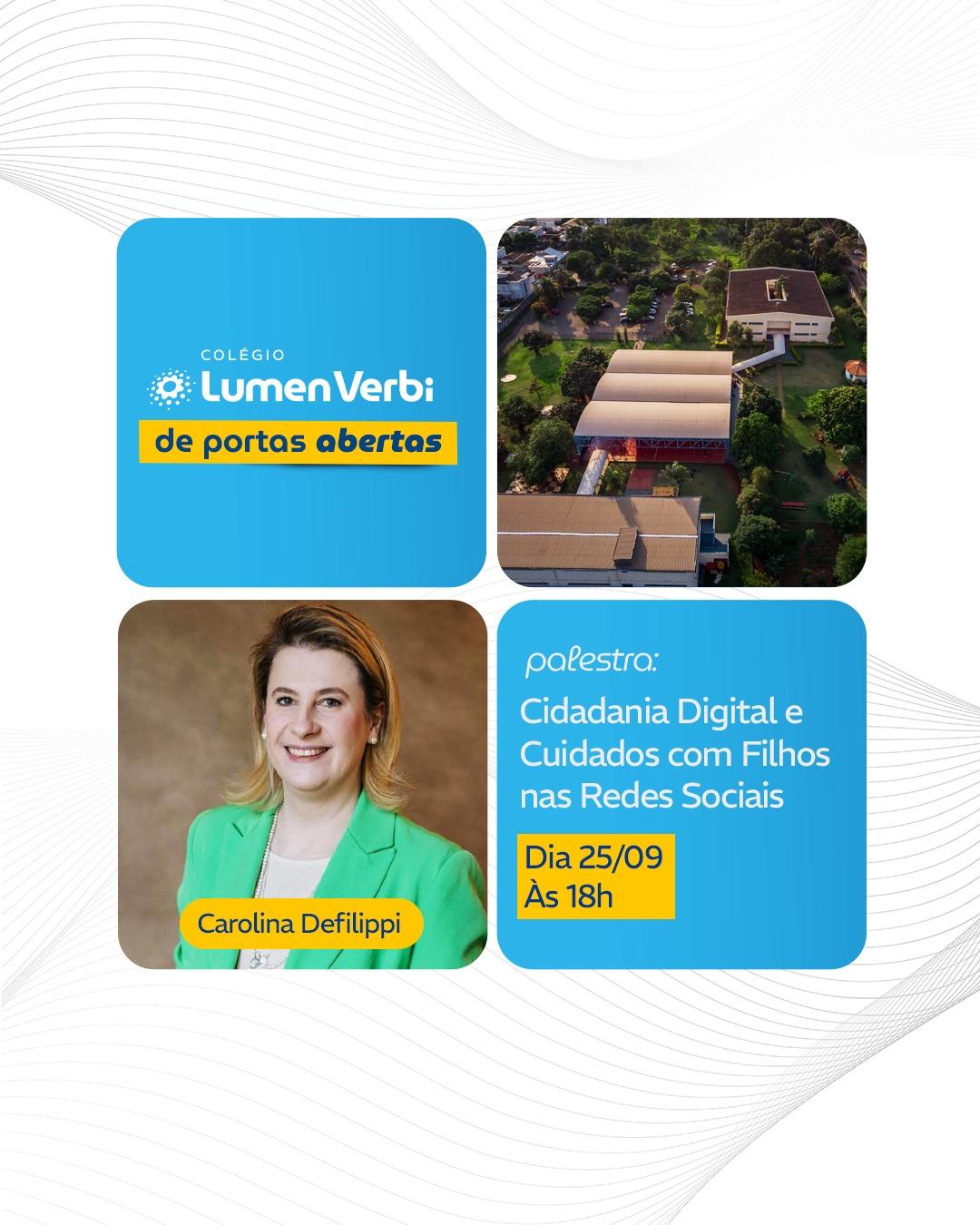 Colégio Lumen Verbi promove palestra sobre cidadania digital e cuidados com filhos nas redes sociais