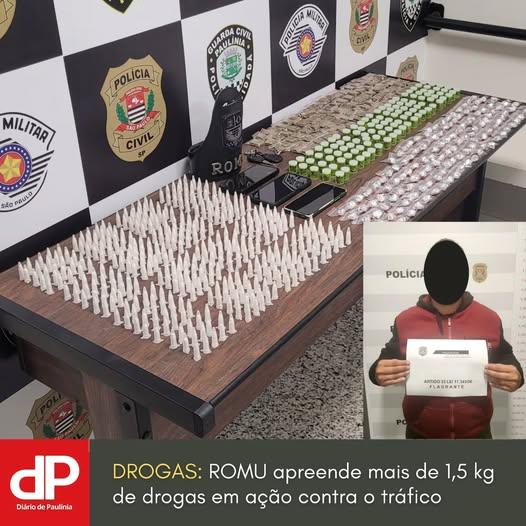 GCM apreende mais de 1,5 kg de drogas em ação contra o tráfico no Morro Alto