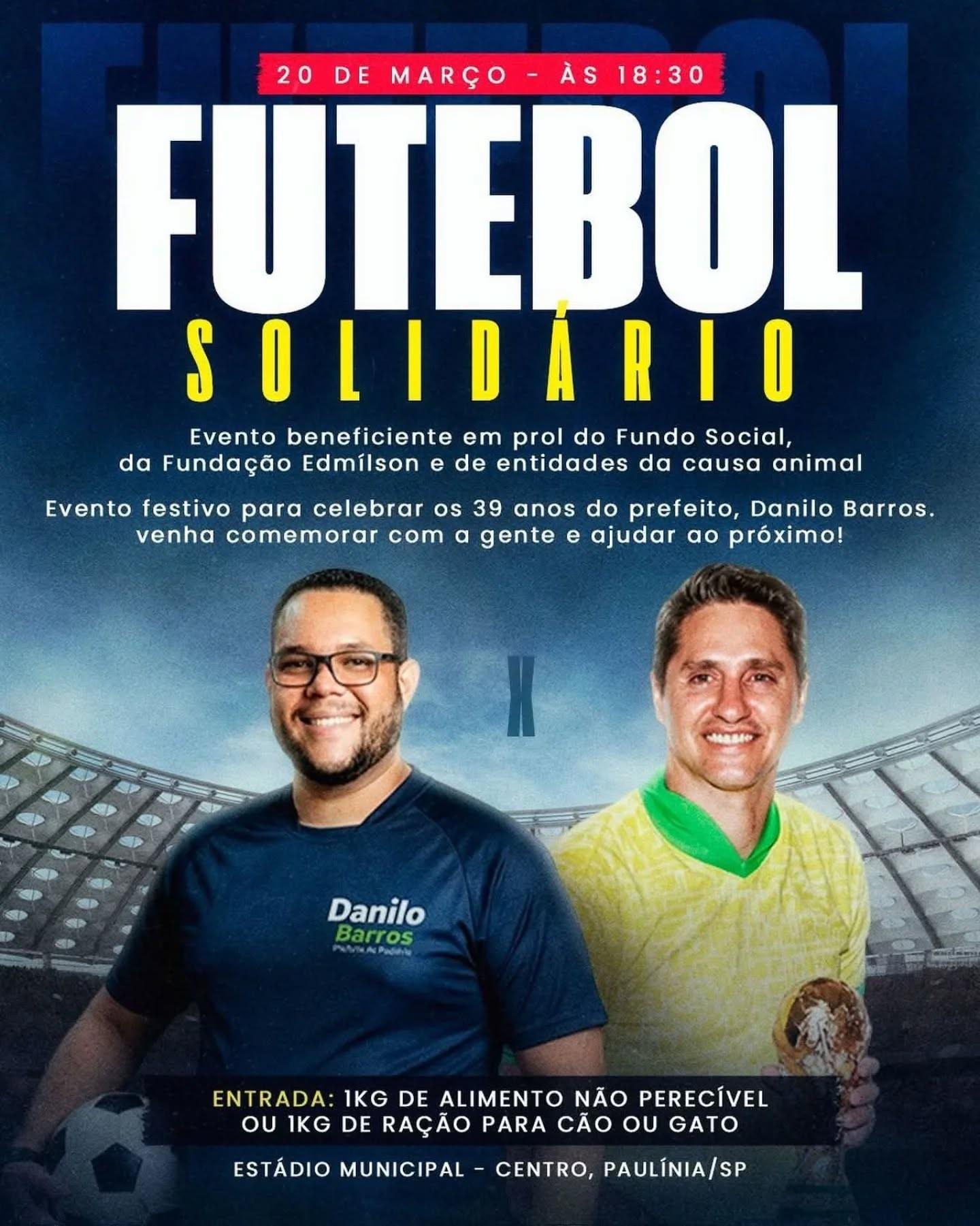 4ª edição do Futebol Solidário acontece dia 20 em Paulínia