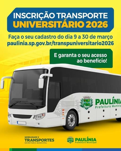 Prefeitura inicia cadastro on-line para Transporte Universitário nesta semana