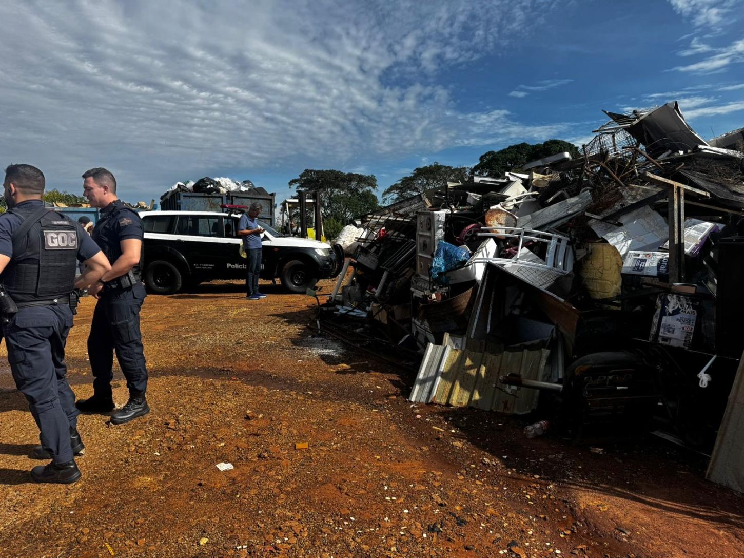 GCM e Polícia Civil realizam operação de combate a comércio ilegal de fios e cabos em Paulínia