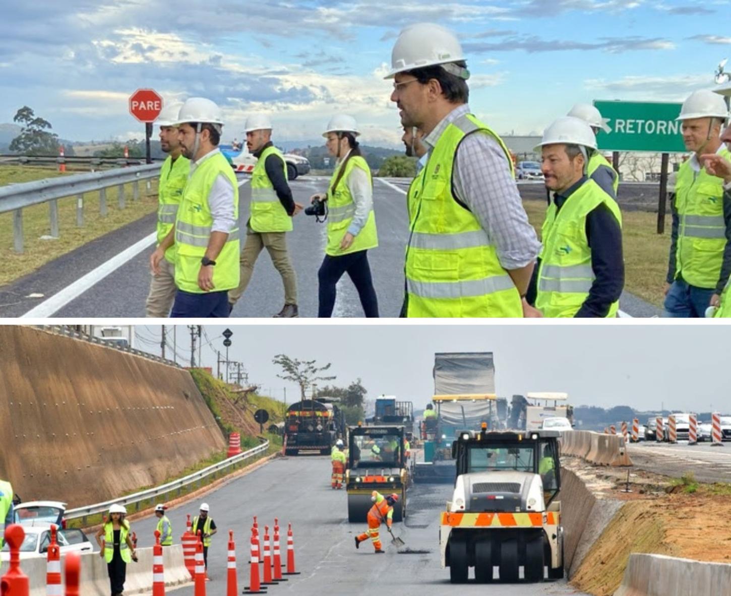 Secretário estadual de parcerias em Investimentos visita obras na Rodovia Professor Zeferino Vaz (SP-332)